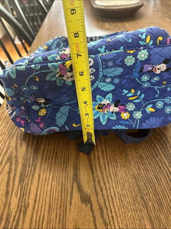 Vera Bradley x Disney Quilted Blue Floral Paisley Mickey & Minnie Backpack main image 8